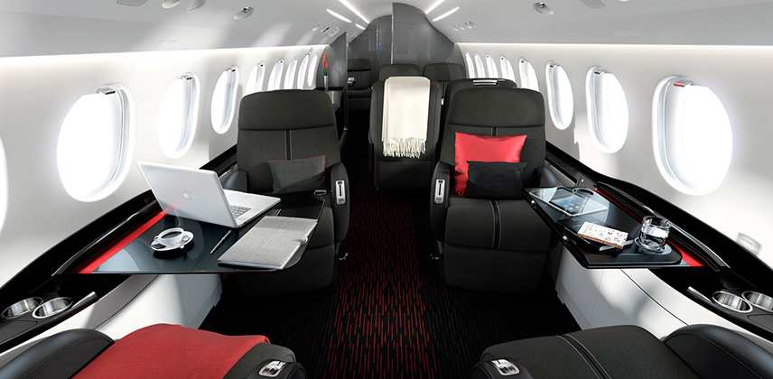 Private jet cabin