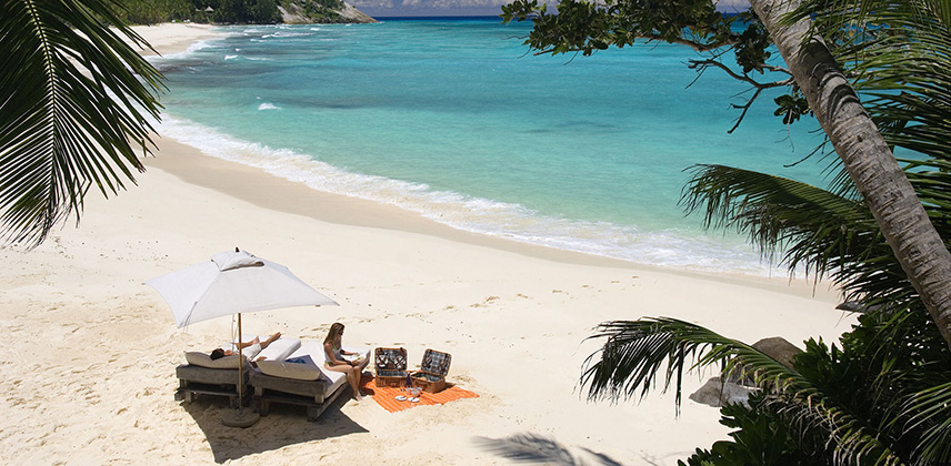 Seychelles private island beach