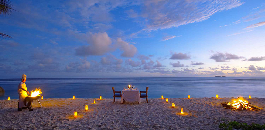Seychelles private island dinner